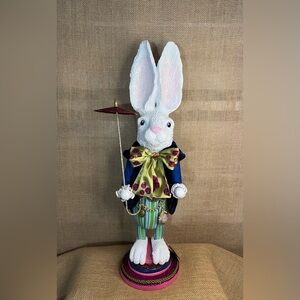 KURT ADLER- 18" HOLLYWOOD "WHITE RABBIT" NUTCRACKER -NEW IN BOX